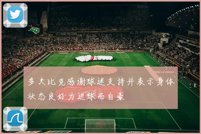多夫比克感谢球迷支持并表示身体状态良好为进球而自豪